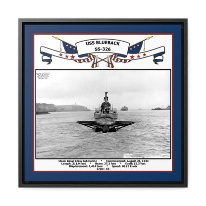 USS Blueback SS-326 Navy Floating Frame Photo Front View