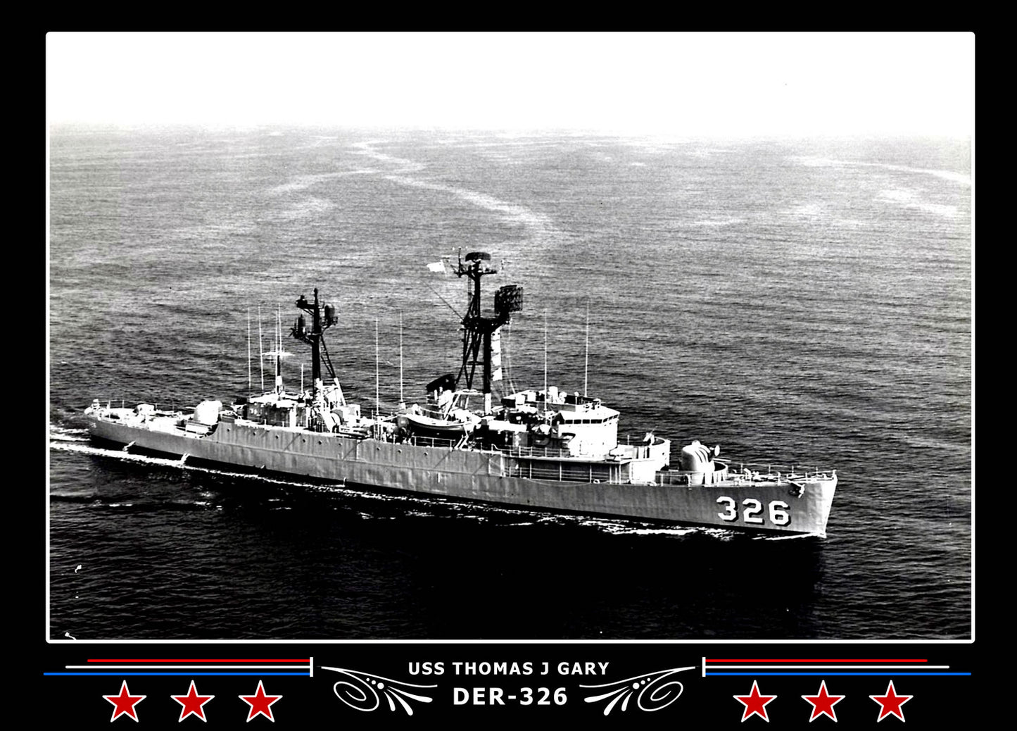 USS Thomas J Gary DER-326 Canvas Photo Print