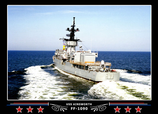USS Ainsworth FF-1090 Canvas Photo Print