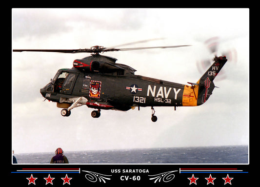 USS Saratoga CV-60 Canvas Photo Print