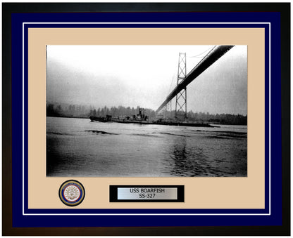 USS Boarfish SS-327 Framed Navy Ship Photo Blue