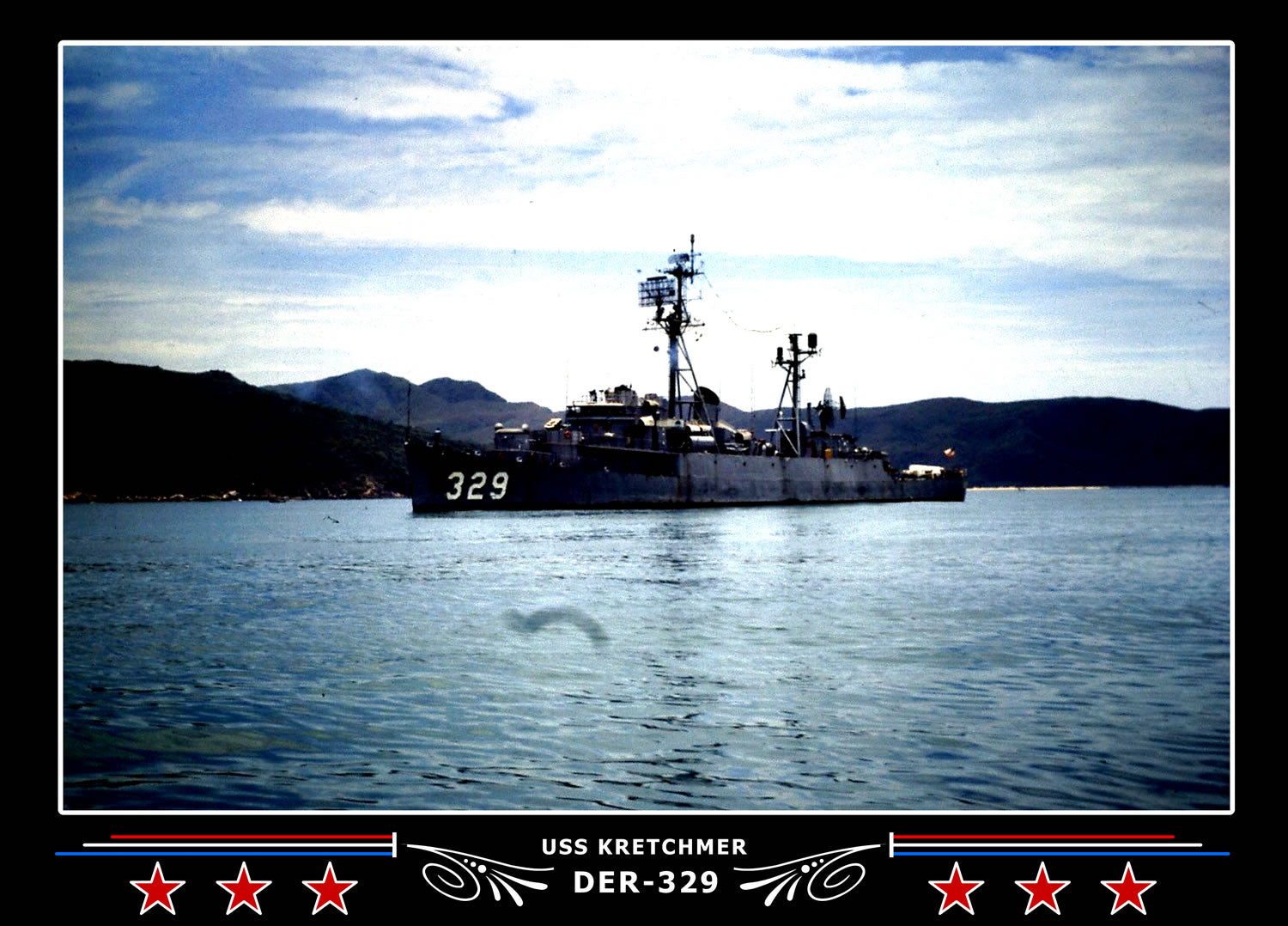 USS Kretchmer DER-329 Canvas Photo Print