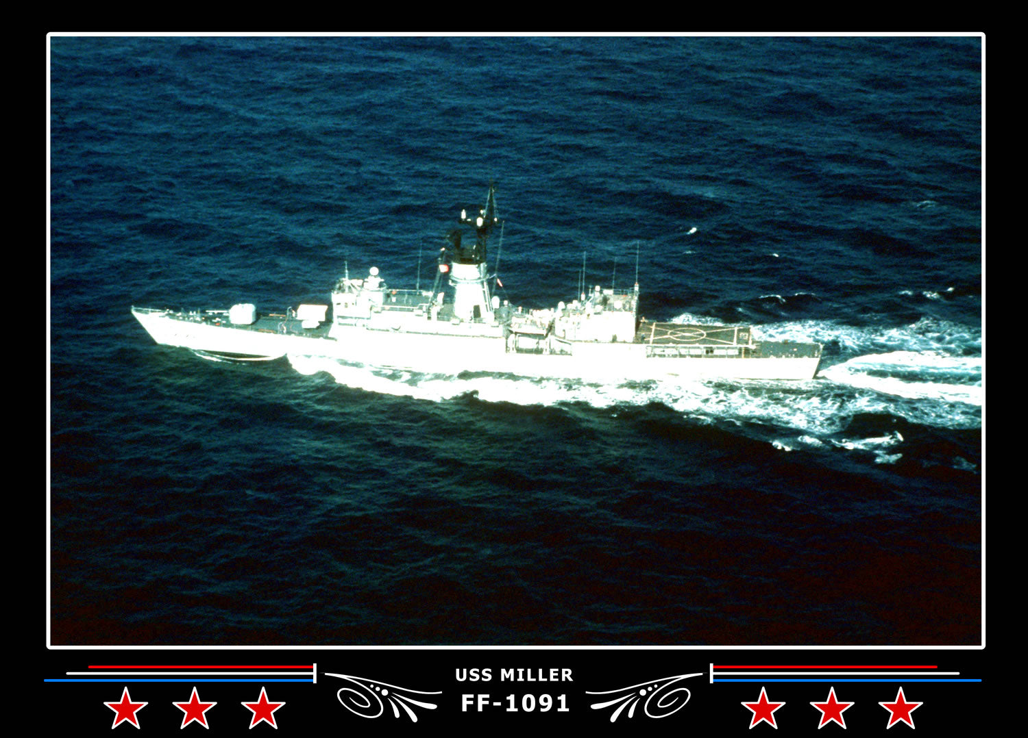 USS Miller FF-1091 Canvas Photo Print