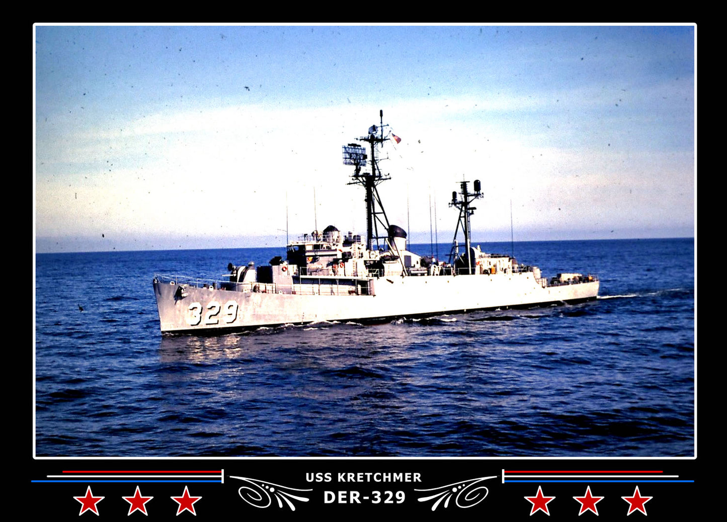 USS Kretchmer DER-329 Canvas Photo Print