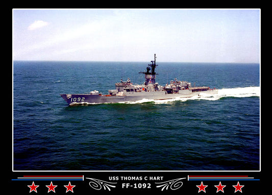 USS Thomas C Hart FF-1092 Canvas Photo Print
