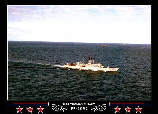 USS Thomas C Hart FF-1092 Canvas Photo Print