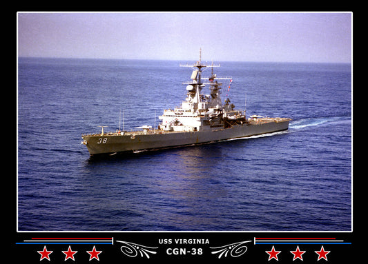 USS Virginia CGN-38 Canvas Photo Print