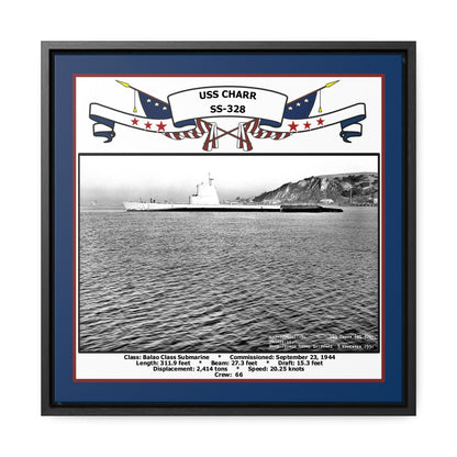 USS Charr SS-328 Navy Floating Frame Photo Front View