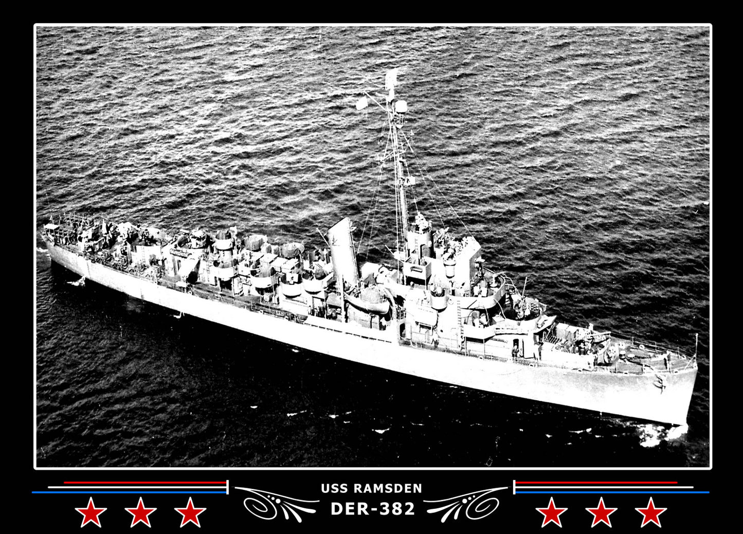 USS Ramsden DER-382 Canvas Photo Print