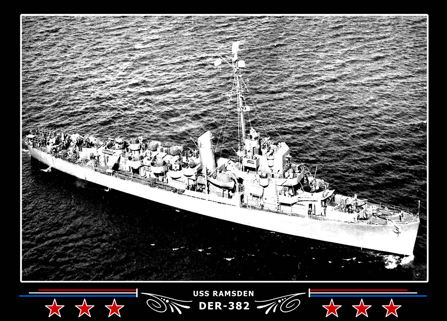 USS Ramsden DER-382 Canvas Photo Print