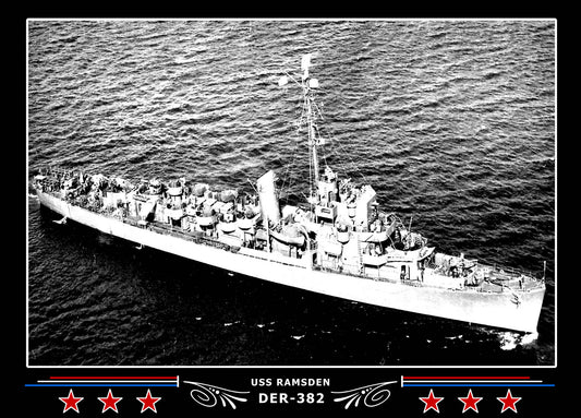 USS Ramsden DER-382 Canvas Photo Print