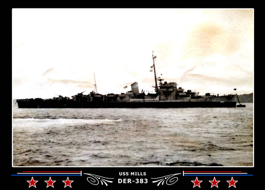 USS Mills DER-383 Canvas Photo Print