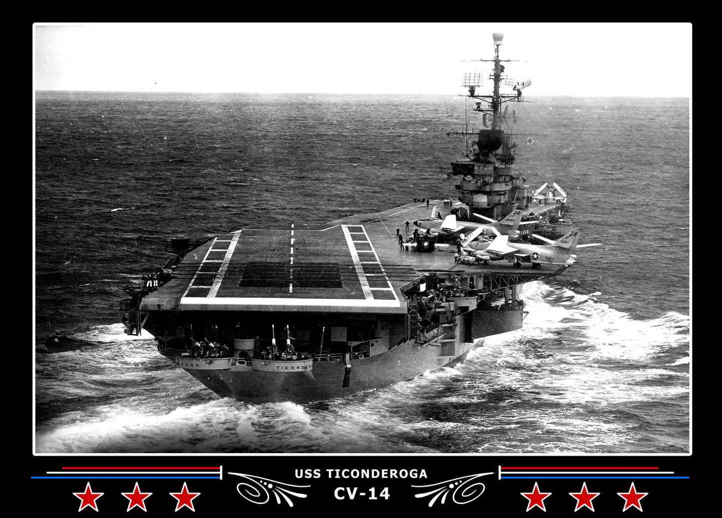 USS Ticonderoga CV-14 Canvas Photo Print
