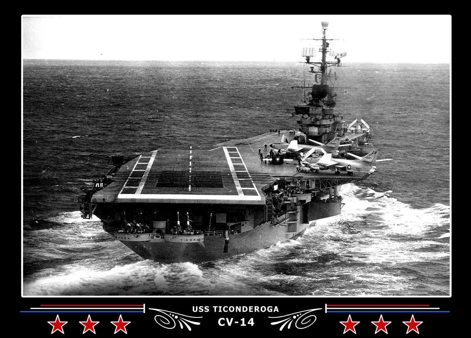 USS Ticonderoga CV-14 Canvas Photo Print