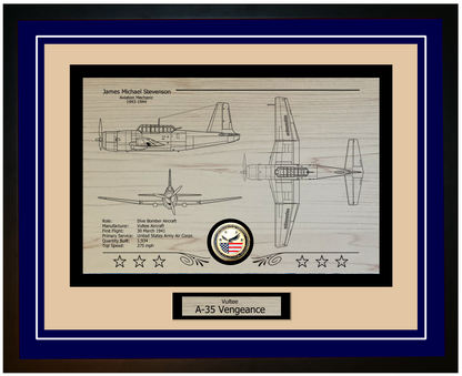 A-35 Vengeance Framed Aircraft Display