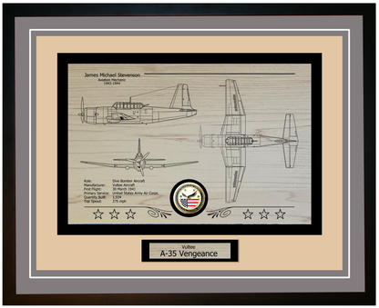 A-35 Vengeance Framed Aircraft Display