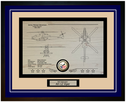 AH-1Z Viper Framed Aircraft Display