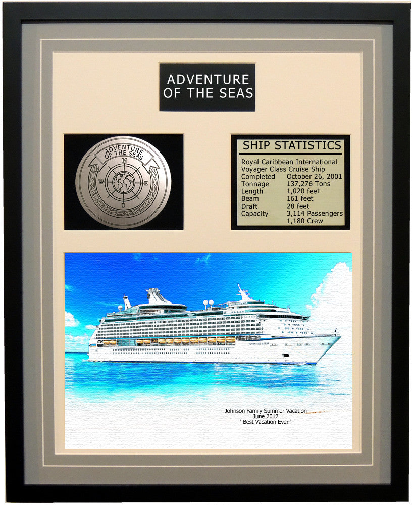 Adventure of the Seas - Framed Cruise Ship Art Print