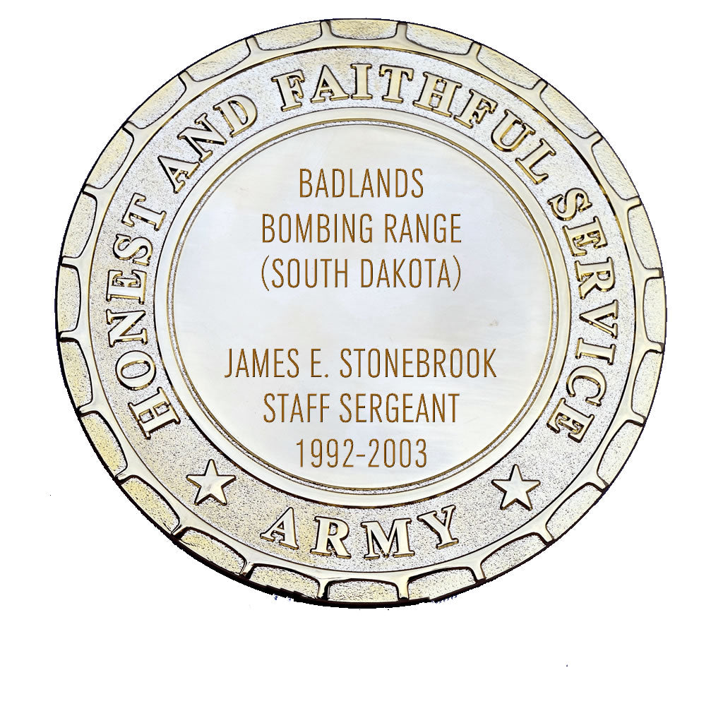 Army Plaque - Badlands Bombing Range