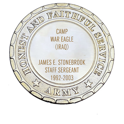 Army Plaque - Camp War Eagle