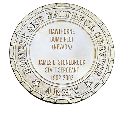 Army Plaque - Hawthorne Bomb Plot