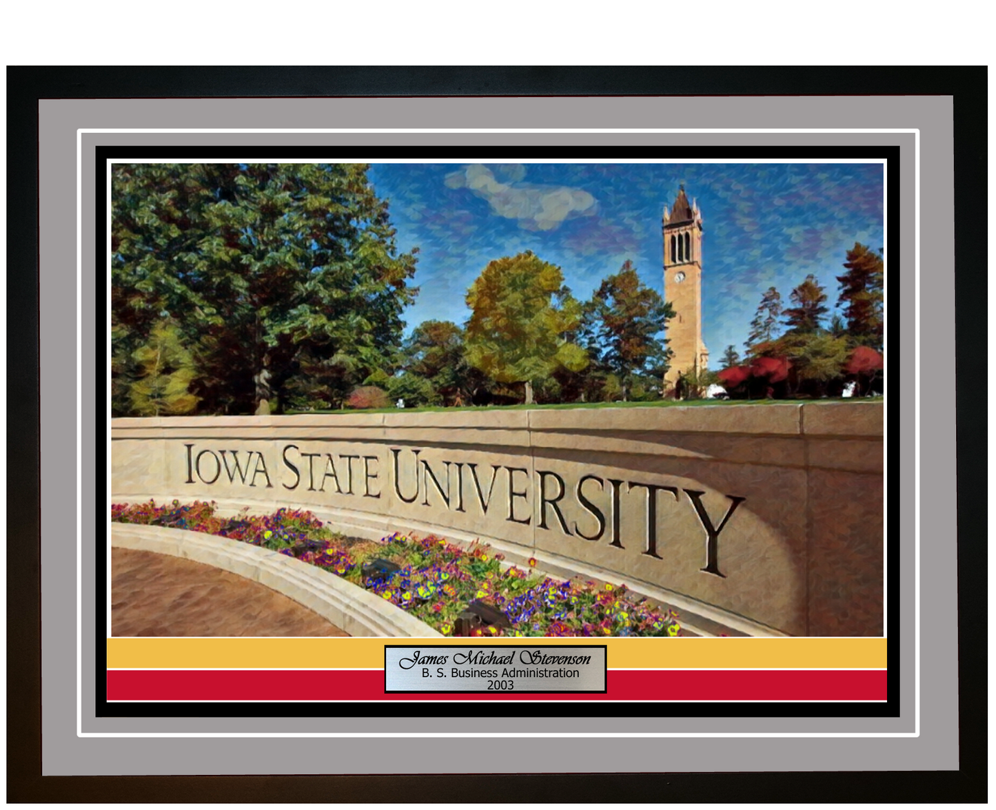 Iowa State University Framed and Engraved Art Print