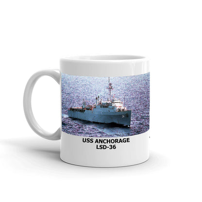 USS Anchorage LSD-36 Coffee Cup Mug Left Handle
