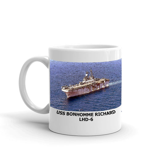 USS Bonhomme Richard LHD-6 Coffee Cup Mug Left Handle