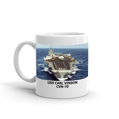 USS Carl Vinson CVN-70 Coffee Cup Mug Left Handle