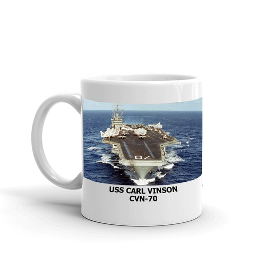 USS Carl Vinson CVN-70 Coffee Cup Mug Left Handle