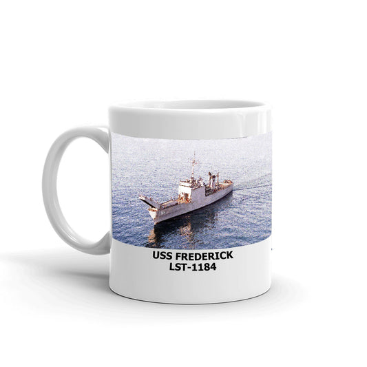 USS Frederick LST-1184 Coffee Cup Mug Left Handle