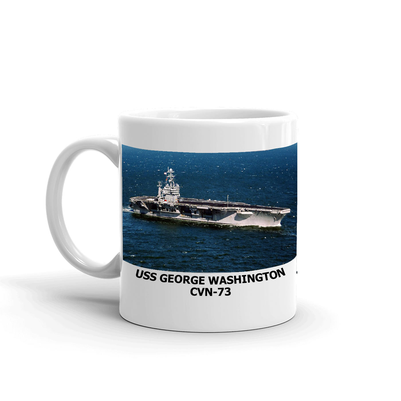 USS George Washington CVN-73 Coffee Cup Mug Left Handle