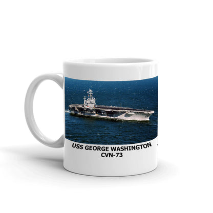 USS George Washington CVN-73 Coffee Cup Mug Left Handle