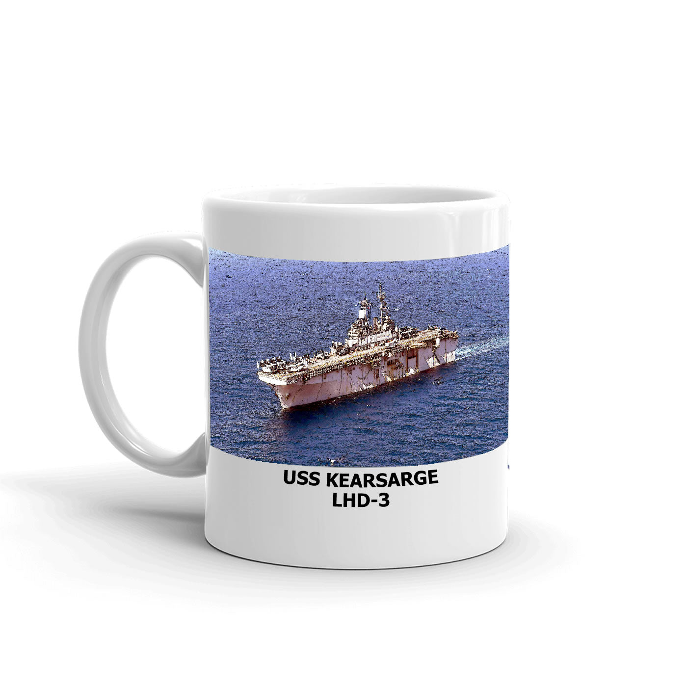 USS Kearsarge LHD-3 Coffee Cup Mug Left Handle