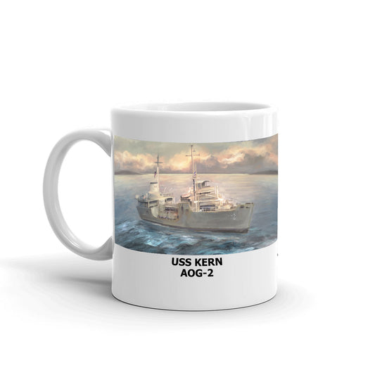 USS Kern AOG-2 Coffee Cup Mug Left Handle