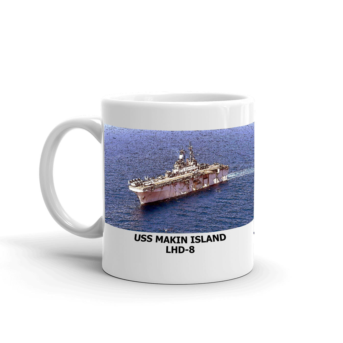 USS Makin Island LHD-8 Coffee Cup Mug Left Handle