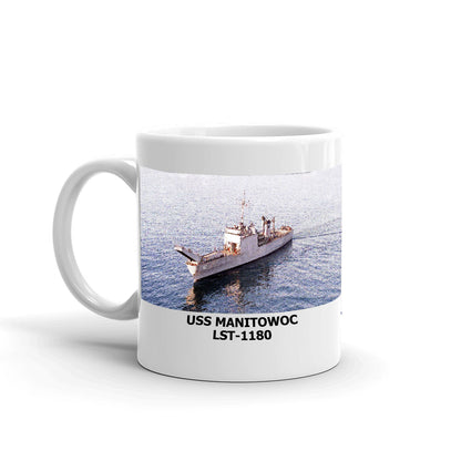 USS Manitowoc LST-1180 Coffee Cup Mug Left Handle