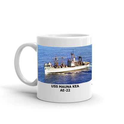 USS Mauna Kea AE-22 Coffee Cup Mug Left Handle
