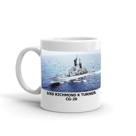 USS Richmond K Turner CG-20 Coffee Cup Mug Left Handle