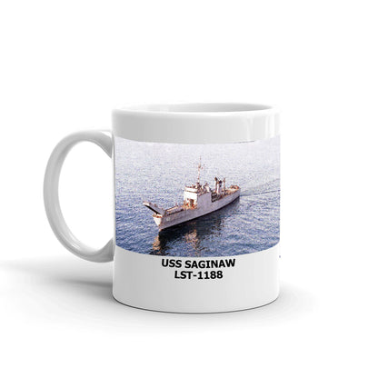 USS Saginaw LST-1188 Coffee Cup Mug Left Handle