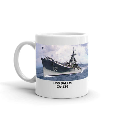 USS Salem CA-139 Coffee Cup Mug Left Handle
