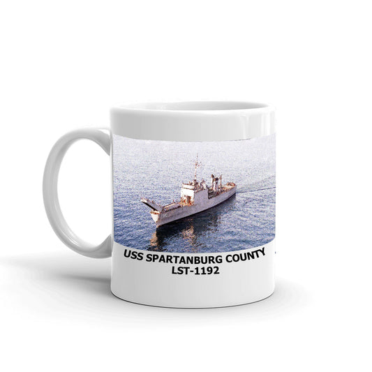 USS Spartanburg County LST-1192 Coffee Cup Mug Left Handle