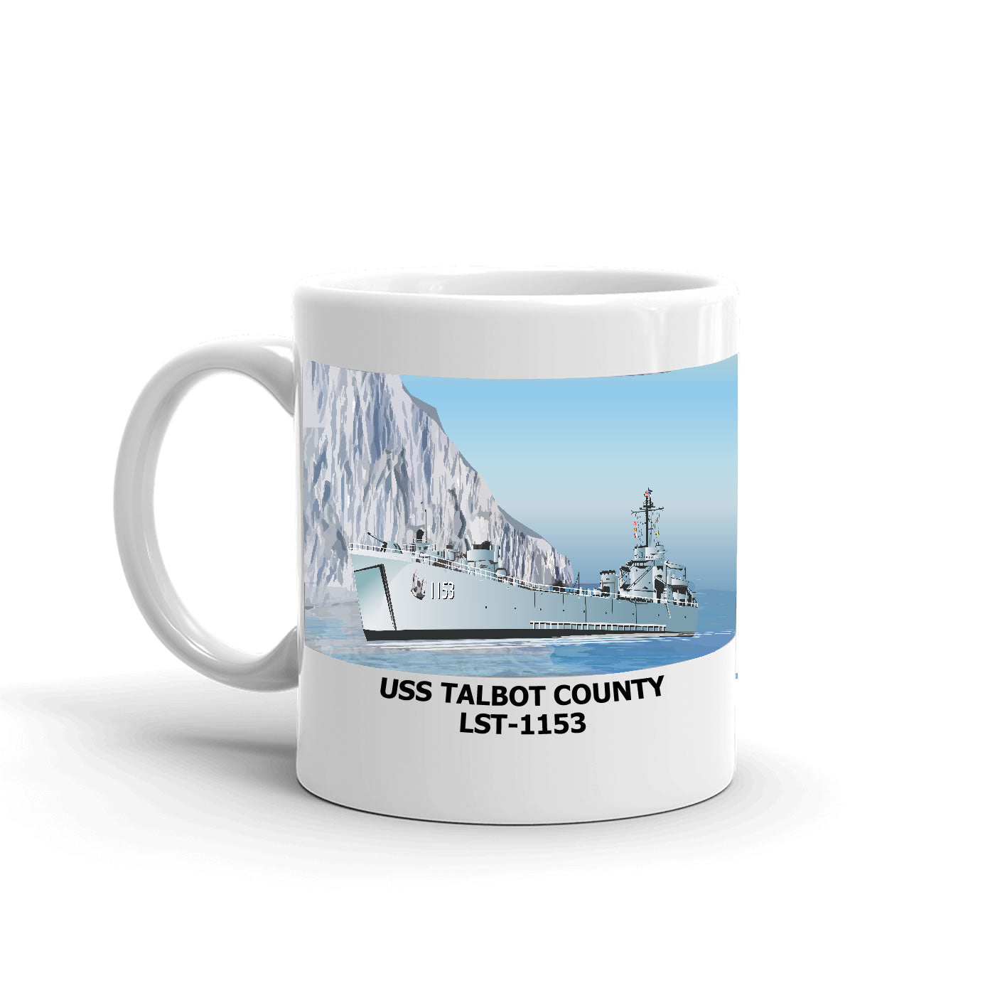 USS Talbot County LST-1153 Coffee Cup Mug Left Handle