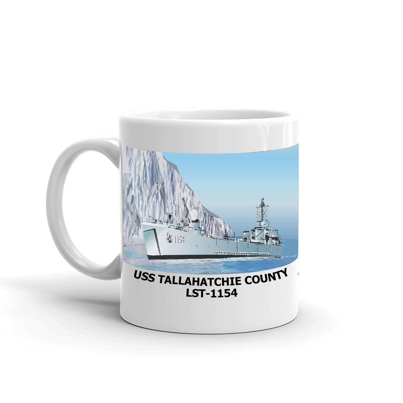 USS Tallahatchie County LST-1154 Coffee Cup Mug Left Handle