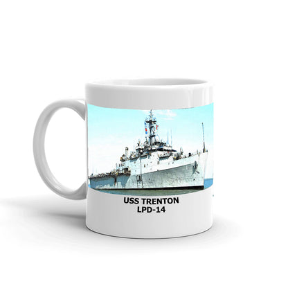 USS Trenton LPD-14 Coffee Cup Mug Left Handle