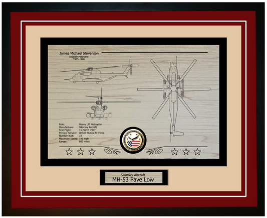MH-53 Pave-Low Framed Aircraft Display