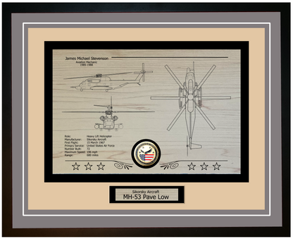 MH-53 Pave-Low Framed Aircraft Display