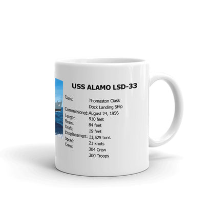 USS Alamo LSD-33 Coffee Cup Mug Right Handle