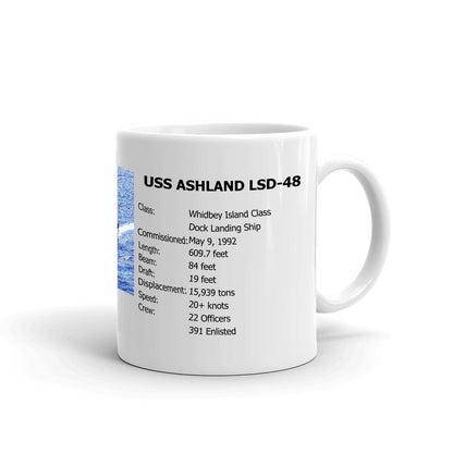 USS Ashland LSD-48 Coffee Cup Mug Right Handle