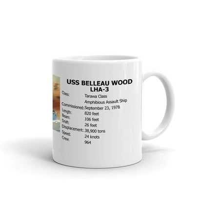 USS Belleau Wood LHA-3 Coffee Cup Mug Right Handle